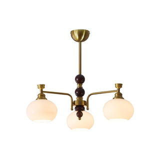 Aursolos Lustre Bois Verre Élégance Traditionnelle