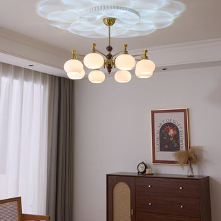 Aursolos Lustre Bois Verre Élégance Traditionnelle