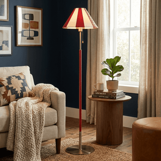 Verona Striped Floor Lamp-Neutral Decor