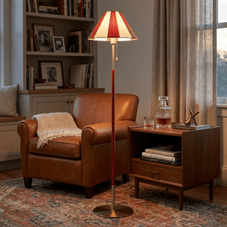 Verona Striped Floor Lamp-Neutral Decor