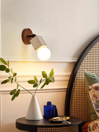 Zarinila Cylindrique-Tube Travertin Luminaire Mural