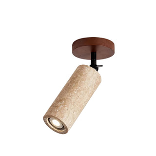Zarinila Cylindrique-Tube Travertin Luminaire Mural