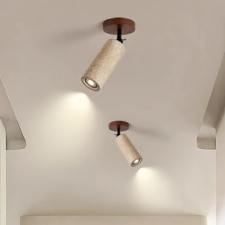 Zarinila Cylindrique-Tube Travertin Luminaire Mural