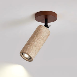 Zarinila Cylindrique-Tube Travertin Luminaire Mural