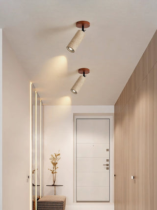 Zarinila Cylindrique-Tube Travertin Luminaire Mural