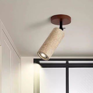Zarinila Cylindrique-Tube Travertin Luminaire Mural