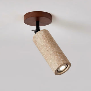 Zarinila Cylindrique-Tube Travertin Luminaire Mural