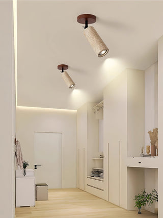 Zarinila Cylindrique-Tube Travertin Luminaire Mural