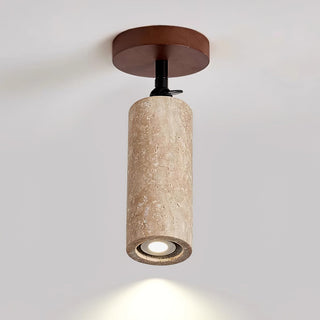 Zarinila Cylindrique-Tube Travertin Luminaire Mural