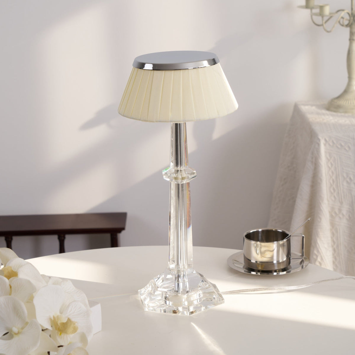 Haloza Lampe de Table en Tissu Luxueuse