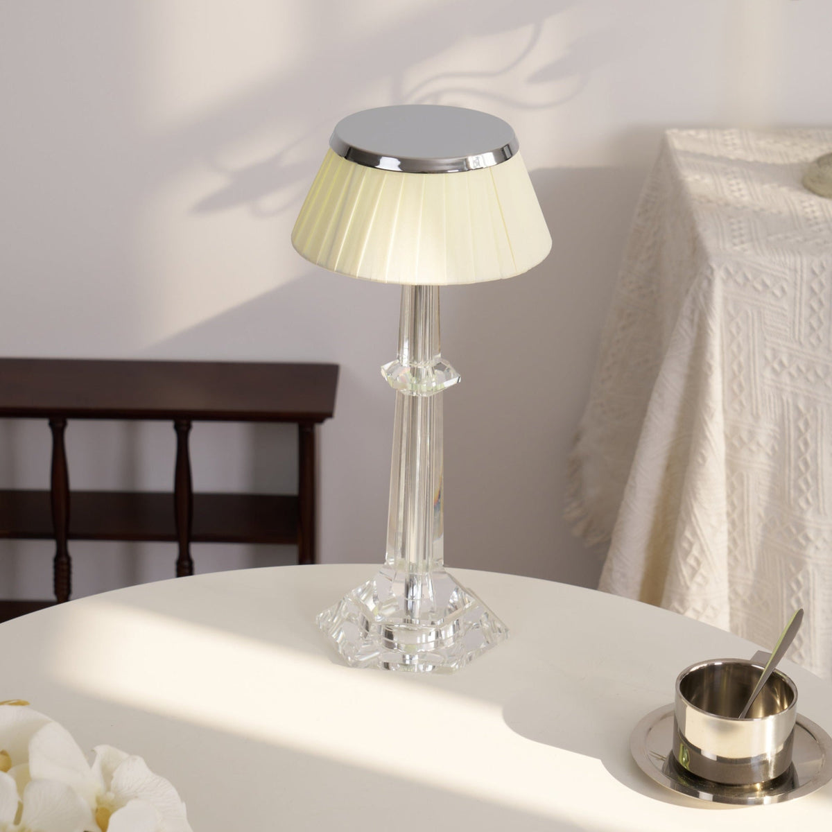 Haloza Lampe de Table en Tissu Luxueuse