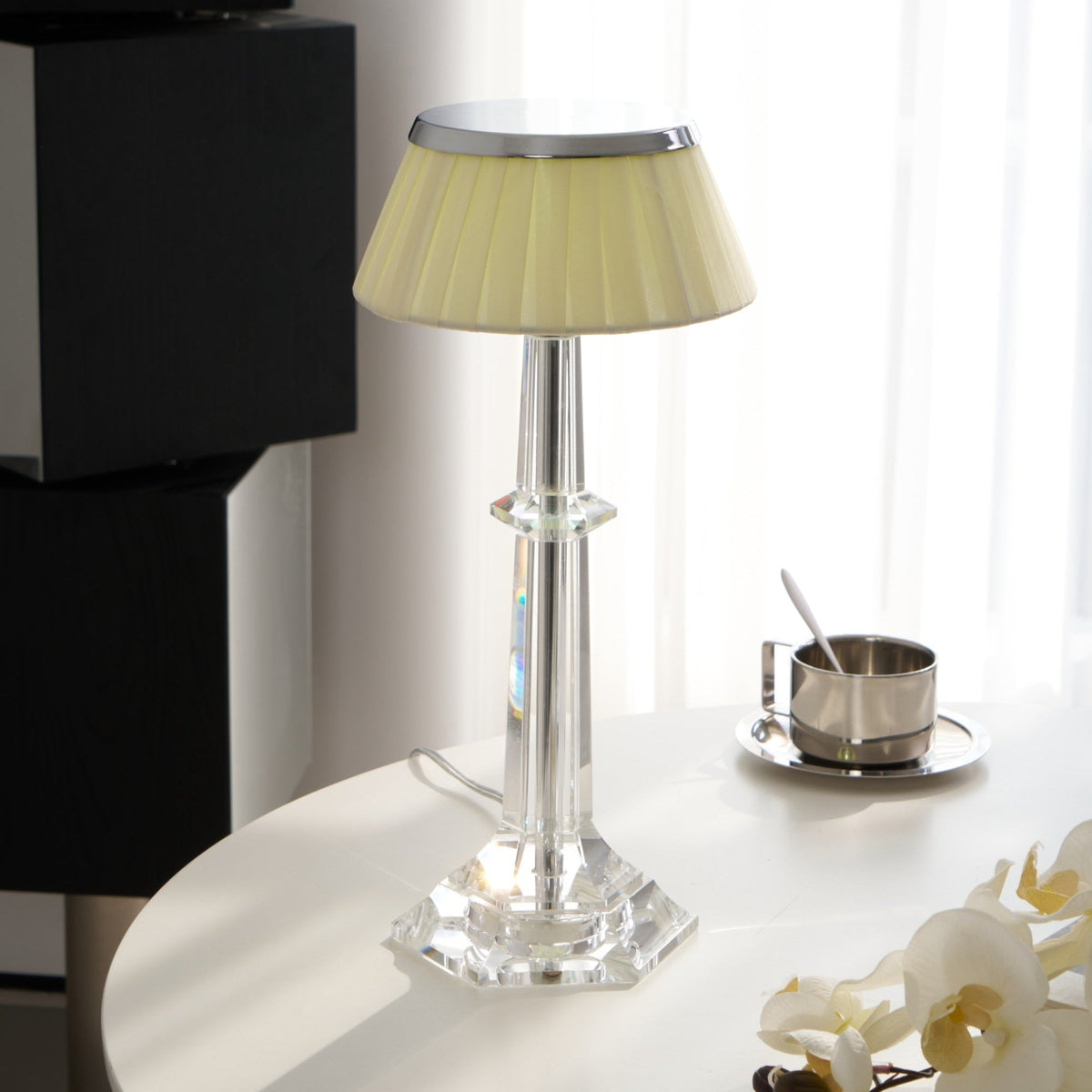 Haloza Lampe de Table en Tissu Luxueuse