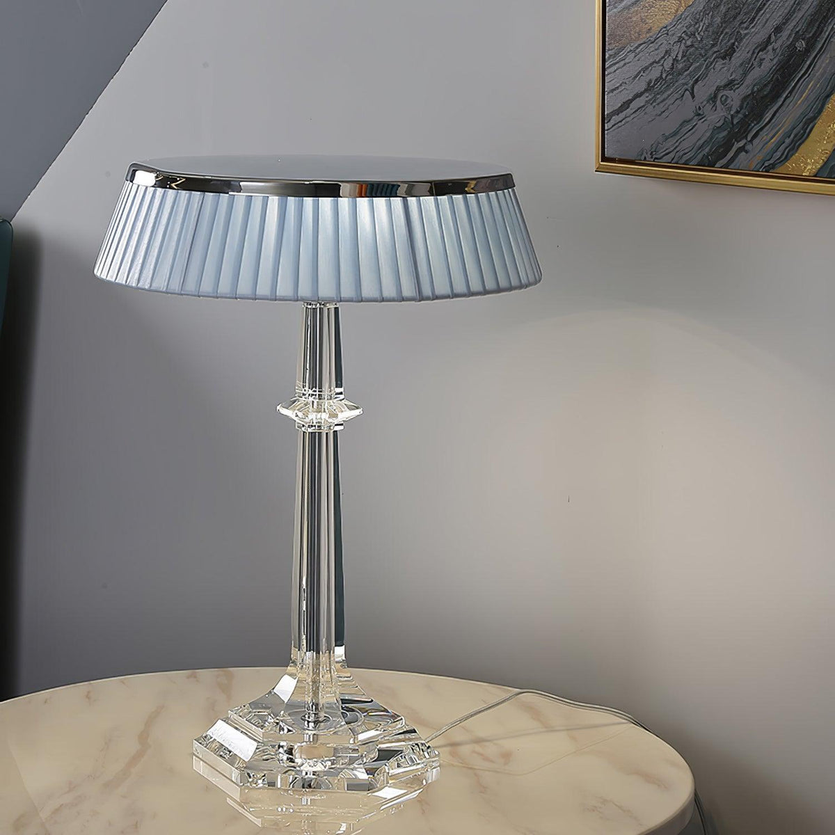 Haloza Lampe de Table en Tissu Luxueuse