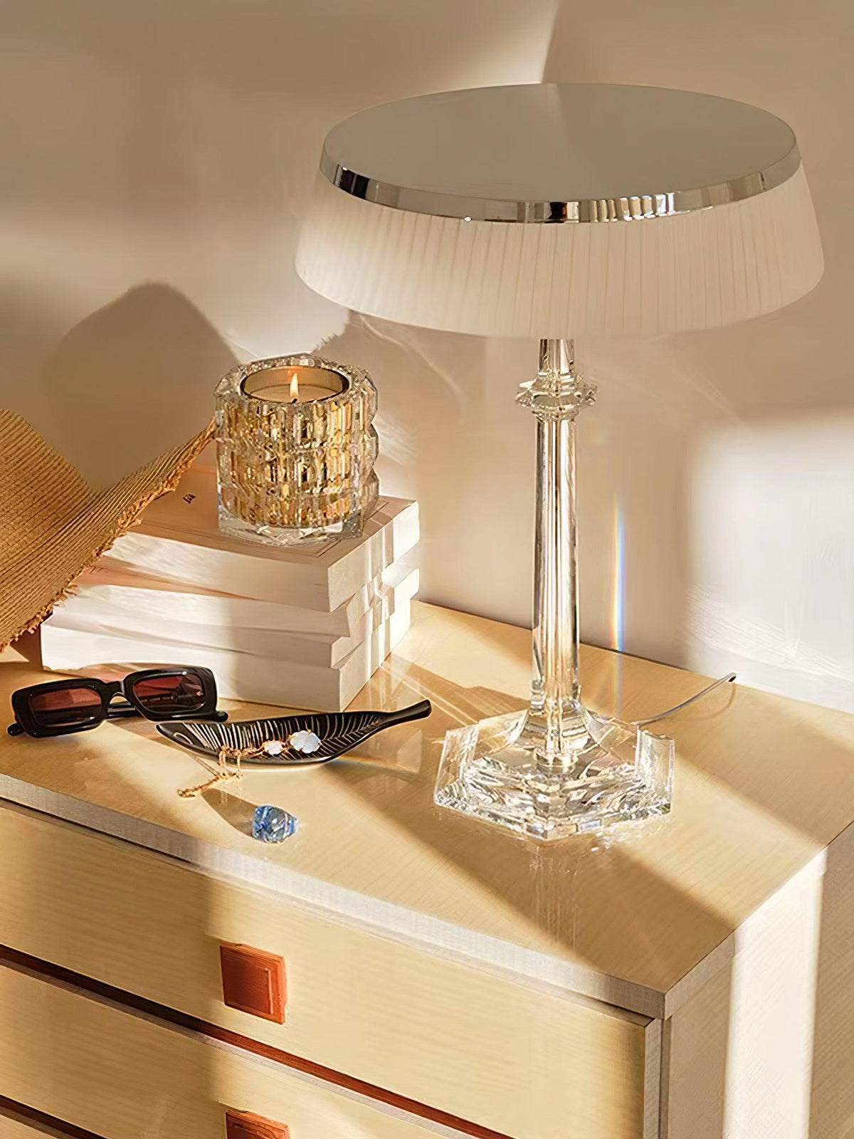 Haloza Lampe de Table en Tissu Luxueuse