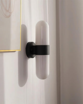 Vertical Capsule Glass Wall Sconce-Neutral Decor