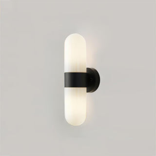 Vertical Capsule Glass Wall Sconce-Neutral Decor