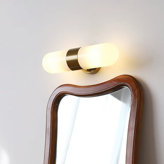 Vertical Capsule Glass Wall Sconce-Neutral Decor