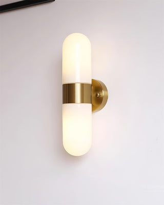 Vertical Capsule Glass Wall Sconce-Neutral Decor