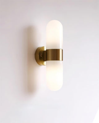 Vertical Capsule Glass Wall Sconce-Neutral Decor
