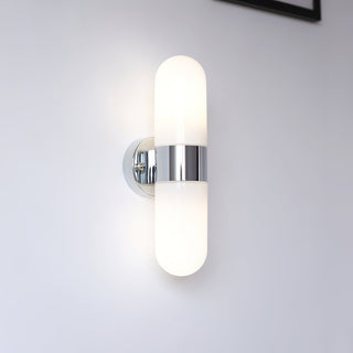 Vertical Capsule Glass Wall Sconce-Neutral Decor