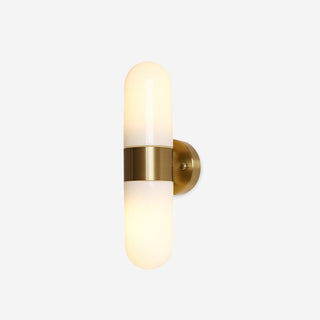 Vertical Capsule Glass Wall Sconce-Neutral Decor