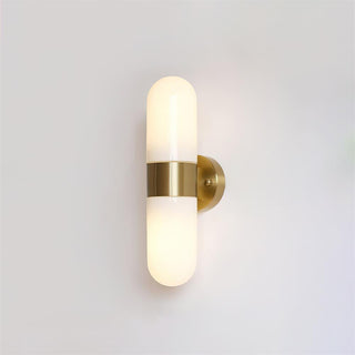 Vertical Capsule Glass Wall Sconce-Neutral Decor