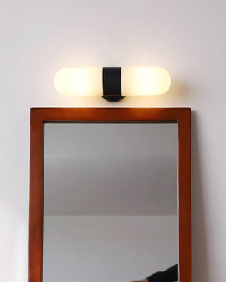 Vertical Capsule Glass Wall Sconce-Neutral Decor