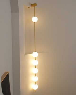 Lustra Applique Murale Sphères Verticales Laiton