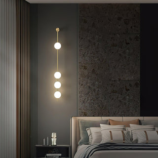 Lustra Applique Murale Sphères Verticales Laiton