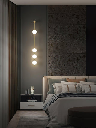 Lustra Applique Murale Sphères Verticales Laiton