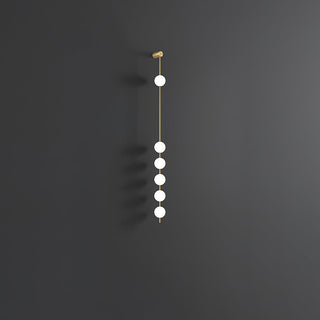 Lustra Applique Murale Sphères Verticales Laiton