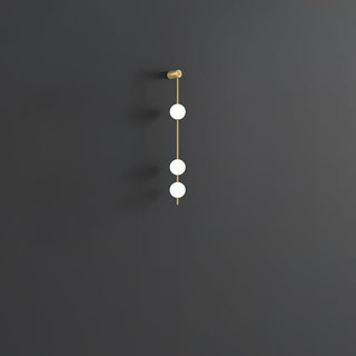 Lustra Applique Murale Sphères Verticales Laiton