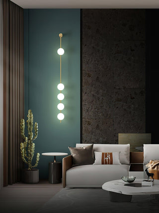 Lustra Applique Murale Sphères Verticales Laiton