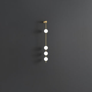Lustra Applique Murale Sphères Verticales Laiton