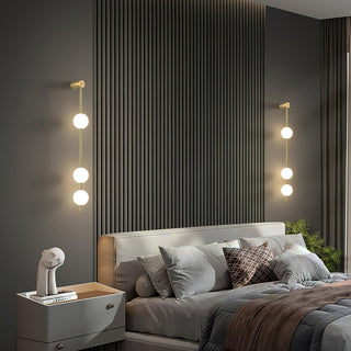 Lustra Applique Murale Sphères Verticales Laiton