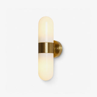 Vertical Capsule Glass Wall Sconce-Neutral Decor