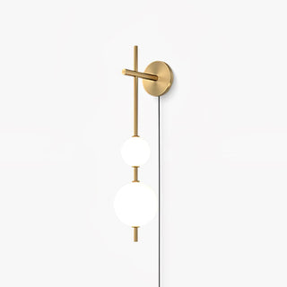 Ilraeia Vertical Globe Plug-in Wall Lamp-Luire