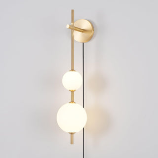 Ilraeia Vertical Globe Plug-in Wall Lamp-Luire