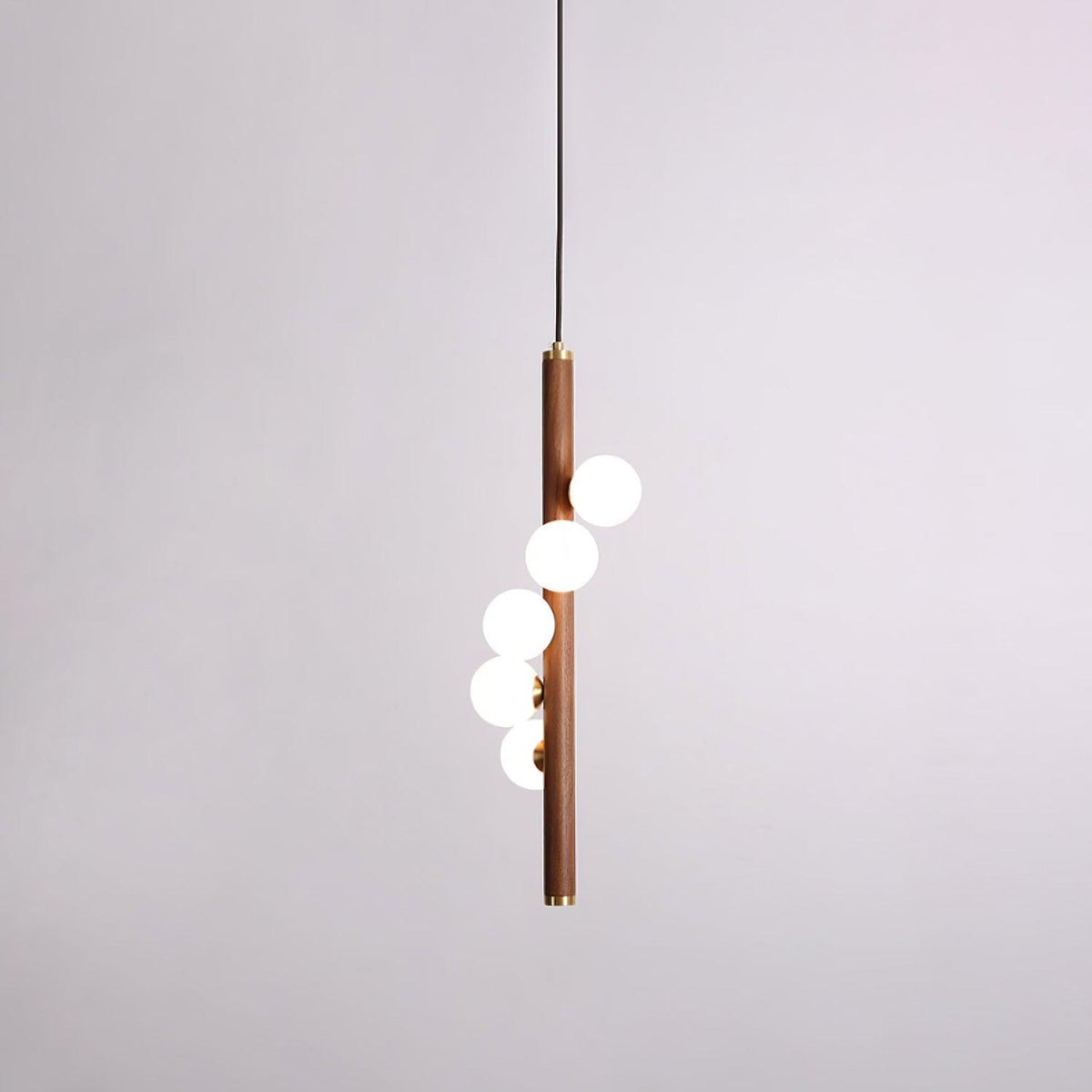 Meline Suspension Linéaire en Bois et Verre