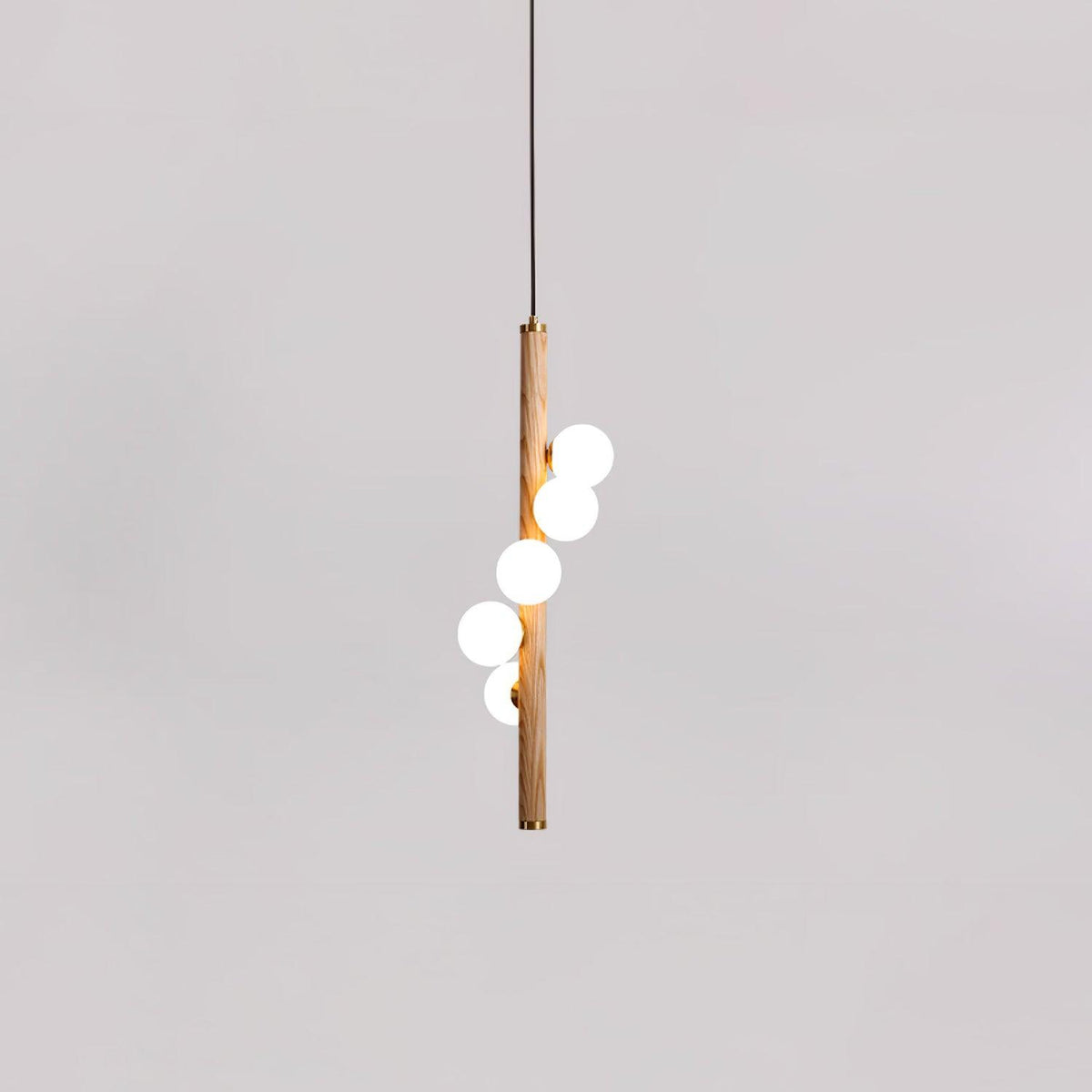 Meline Suspension Linéaire en Bois et Verre