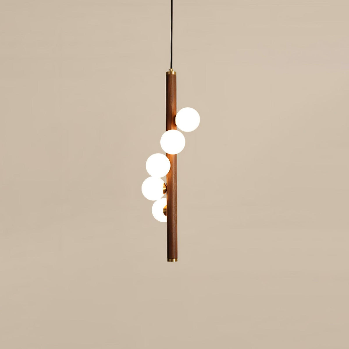 Meline Suspension Linéaire en Bois et Verre