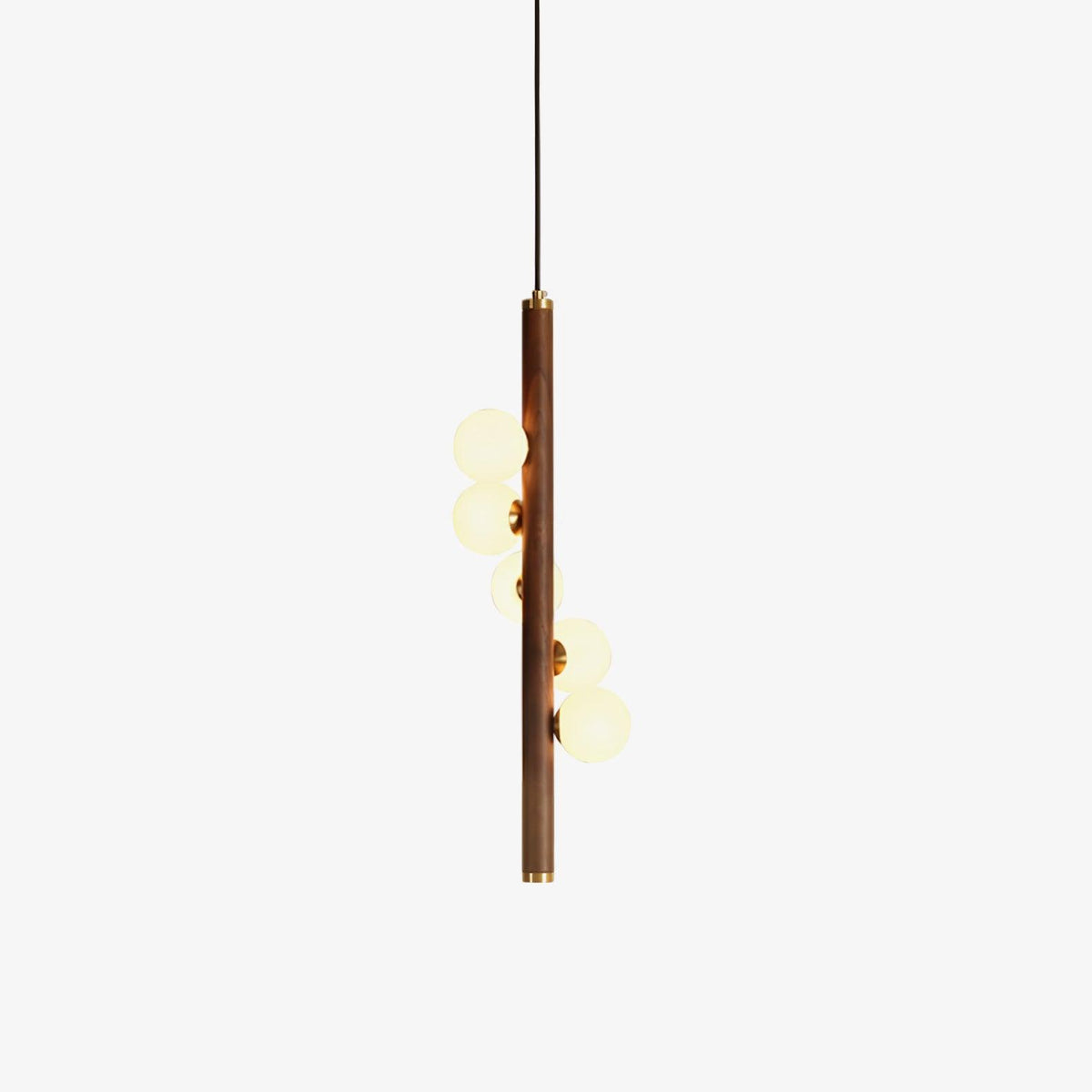 Meline Suspension Linéaire en Bois et Verre