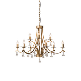 Cuvenara Lustre Laiton Cristal Luxe Postmoderne