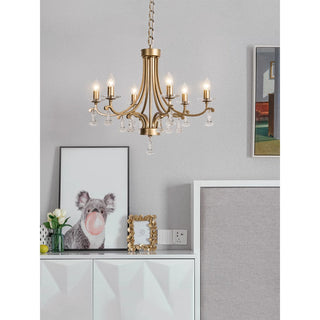 Cuvenara Lustre Laiton Cristal Luxe Postmoderne