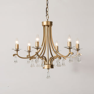 Cuvenara Lustre Laiton Cristal Luxe Postmoderne