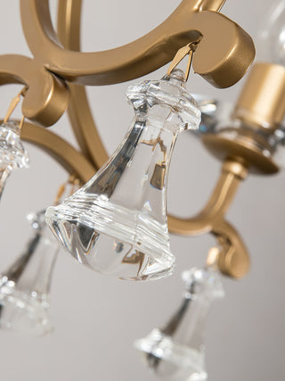 Cuvenara Lustre Laiton Cristal Luxe Postmoderne