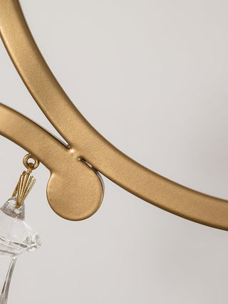 Cuvenara Lustre Laiton Cristal Luxe Postmoderne