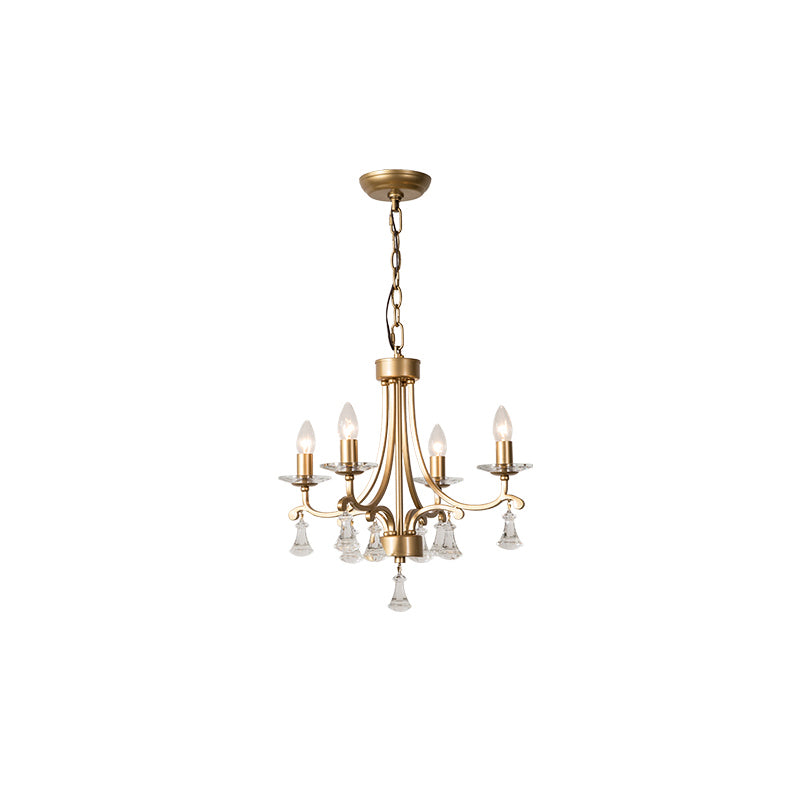 Cuvenara Lustre Laiton Cristal Luxe Postmoderne