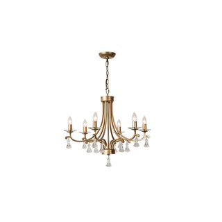 Cuvenara Lustre Laiton Cristal Luxe Postmoderne