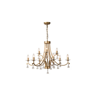 Cuvenara Lustre Laiton Cristal Luxe Postmoderne
